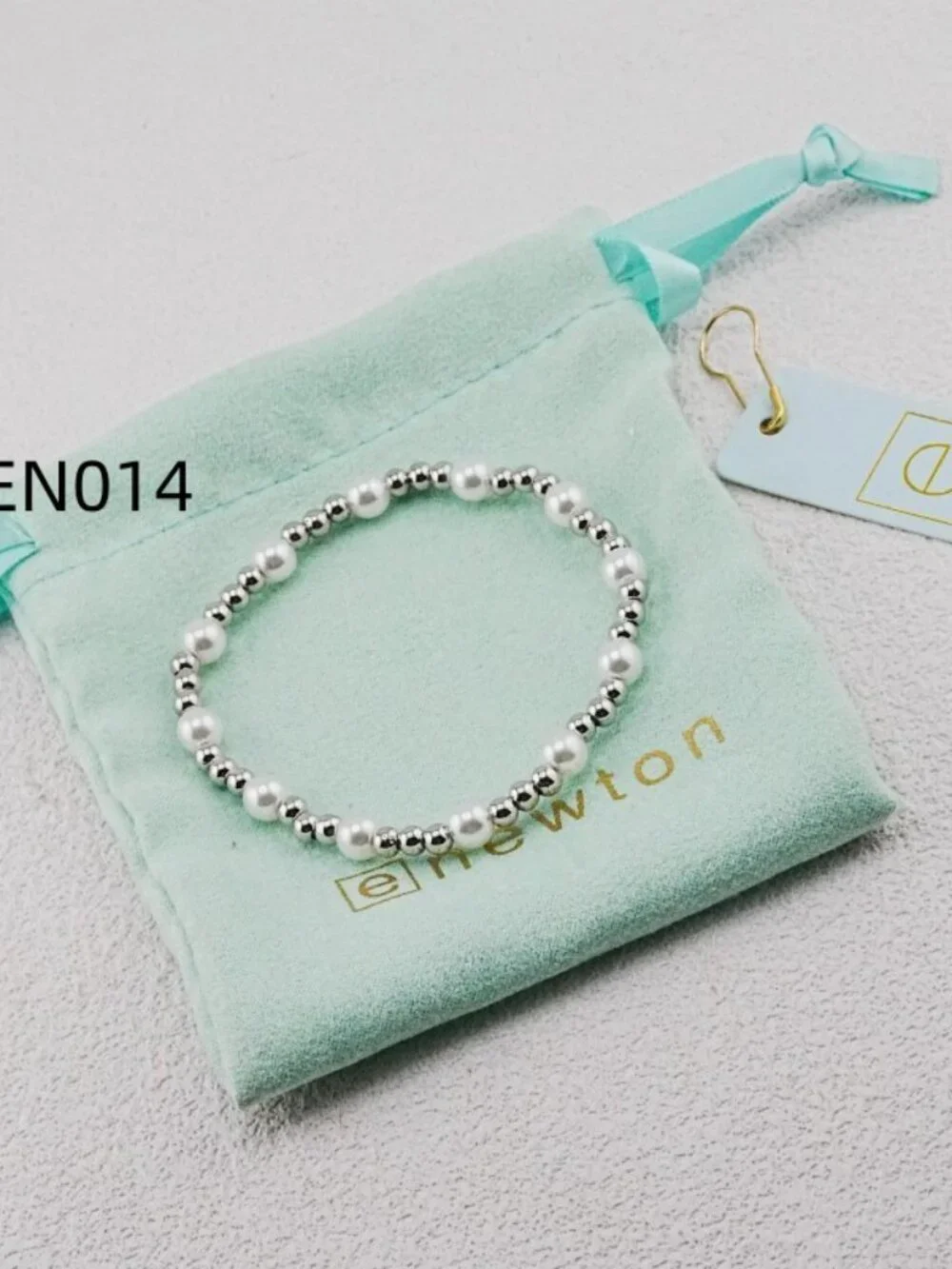 Enewton Platinum Bead & Pearl Bracelet